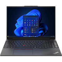21M5S0J500 Ноутбук/ Lenovo ThinkPad E16 G2 16" (1920x1200) IPS, Ryzen 5 7535HS, 16GB DDR5,512GB SSD, AMD Radeon, FHD Cam, RTL8852BE,FPR,3 Cell 47Whr, BKLT , No OS, 1Y