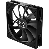 KFS1225FD12-P Кулер для корпуса/ Case Cooler Scythe Kaze Flex II 120 (120x120x26mm, 4-pin PWM, 52.94CFM, 23.8dBA, 1200RPM, Black)