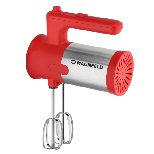 MF-321R Миксер MAUNFELD/ Ручной миксер, 300 Вт, 5 скоростей, венчик, крюк для теста, красный фото 3