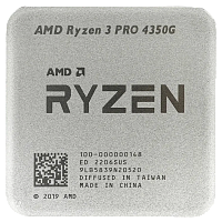100-000000148 Процессор/ APU AM4 AMD Ryzen 3 PRO 4350G (Renoir, 4C/8T, 3.8/4GHz, 4MB, 65W, Radeon Graphics) OEM