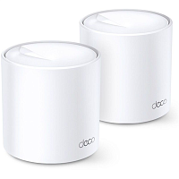 DecoX60(2-pack) Точка доступа/ AX5400 Whole Home Mesh Wi-Fi System, Wi-Fi 6, 2402Mbps (4 streams) at 5GHz and 574Mbps (2 streams) at 2.4GHz, 2 Gigabit ports of each unit, support OFDMA