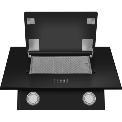 Tower60Black ВЫТЯЖКА MAUNFELD TOWER 60 ЧЕРНЫЙ/ Наклонная, 60 см, 700 м3/ч, электронное управление, черный фото 4