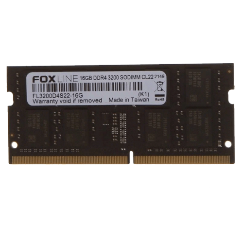 FL3200D4S22S-16G Память оперативная/ Foxline SODIMM 16GB 3200 DDR4 CL22 (2Gb*8)