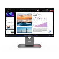 64B2GAT1UK Монитор Lenovo 23.8" ThinkVision P24Q-40 черный IPS LED 4ms 16:9 HDMI матовая HAS Piv 1000:1 300cd 178гр/178гр 2560x1440 120Hz DP Quad 2K (1440p) USB 5.7кг