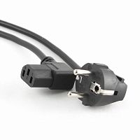 PC-186A-VDE Кабель питания Cablexpert PC-186A-VDE, 1.8м, Schuko- C13, VDE, 10А, Сечение провода: 0,75 мм2, черный, угловой разъем, с заземлением, пакет {100}