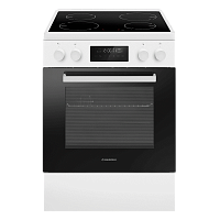 MIC611W01TD Плита электрическая MAUNFELD/ Электрическая индукционная плита, 60 см, варочная поверхность индукция, духовка электро, 11 режимов, 59 л, цвет белый