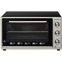 CEMOB.363.S1 Мини-печь MAUNFELD CEMOB.363.S1/ Электрическая мини-печь, 50см, 1300 Вт, механический программатор, решетка для гриля, прямоугольный противень, круглый противень , нержавеющая сталь