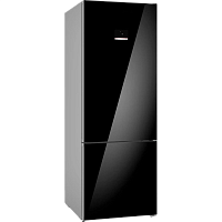 KGN56LB31U Full NoFrost, Serie 6, Габариты 193x70x80, Общий пол. объем: 559 л. (х:417, м:142), Черное стекло,Цифровой LCD дисплей,, Multi Airflow, AirFresh Filter, Боковое LED освещение и точечное для зон свежести, Полки EasyAccess, Отделение для молочных