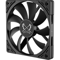 KFS1215FD18-P Кулер для корпуса/ Case Cooler Scythe Kaze Flex II 120 Slim (120x120x15mm, 4-pin PWM, 48CFM, 27.8dBA, 1800RPM, Black)