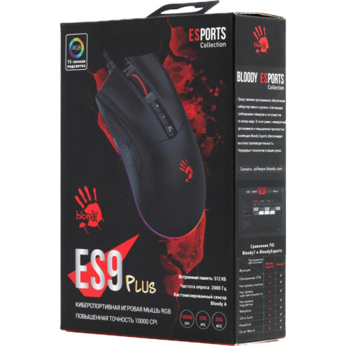 ES9PLUS Мышь A4Tech Bloody ES9 Plus черный оптическая 10000dpi USB 7but фото 16 ES9PLUS Мышь A4Tech Bloody ES9 Plus черный оптическая 10000dpi USB 7but фото 16