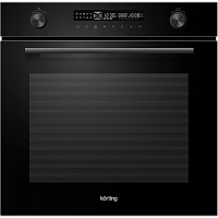 OKB1471CGN Электрический духовой шкаф KORTING/ Электрический духовой шкаф KORTING, 60 см, функция AirFry, объем 72 л, сенсорное управление, LED дисплей белого цвета, 11 режимов, 10 автоматических режимов, телескопические направляющие (на 1 уровень), элект