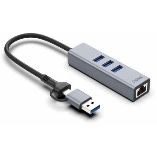 DLA-GEUCH3 Сетевой адаптер Gigabit Ethernet Digma DLA-GEUCH3 USB 3.0 DLA-GEUCH3 Сетевой адаптер Gigabit Ethernet Digma DLA-GEUCH3 USB 3.0