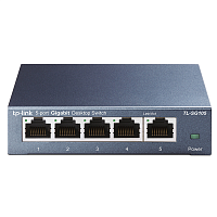 TL-SG105 Коммутатор/ 5-port Desktop Gigabit Switch, 5 10/100/1000M RJ45 ports, metal case