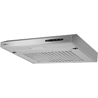 HORIZONTAL60Inox Вытяжка HOMSair HORIZONTAL 60 Inox/ подвесная, ползунковое управление, 3 скорости, 420 м3/ч, до 12 м2, 45 дБ, светодиодное LED-освещение, угольный фильтр CF152 (H) 1 шт, ШхДхВ: 600х465х80 мм, нержавеющая сталь
