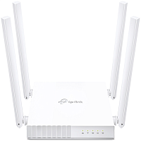 ArcherC24 Маршрутизатор/ AC750 Wireless Dual Band Router, 433 at 5 GHz +300 Mbps at 2.4 GHz, 802.11ac/a/b/g/n, 1 port WAN 10/100 Mbps + 4 ports LAN 10/100 Mbps, 3 fixed antennas, L2TP Russia/PPTP Russia/PPPoE Russia support, IGMP Snooping/Proxy, Bridge an