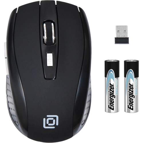 945818 Мышь Oklick 455MW черный оптическая 1600dpi беспров. USB для ноутбука 6but (945818) фото 3