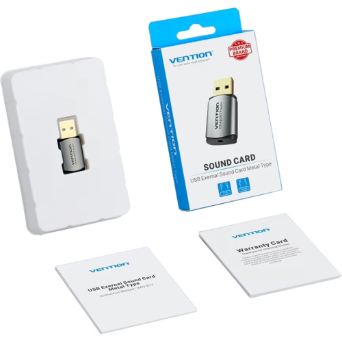 CDLH0 Внешняя звуковая карта Vention USB Серая фото 4 CDLH0 Внешняя звуковая карта Vention USB Серая фото 4