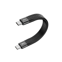 GCR-57140 GCR PRO Кабель USB4 Type-C плоский, 0.2m, 40Gbps, 240W, 8K60Hz, M/M, медь, черный