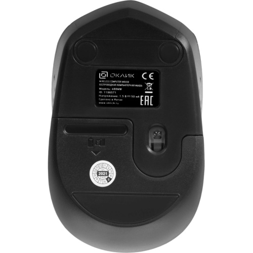 1196571 Мышь Oklick 488MW черный/серый оптическая 1600dpi беспров. USB для ноутбука 4but (1196571) фото 5 1196571 Мышь Oklick 488MW черный/серый оптическая 1600dpi беспров. USB для ноутбука 4but (1196571) фото 5