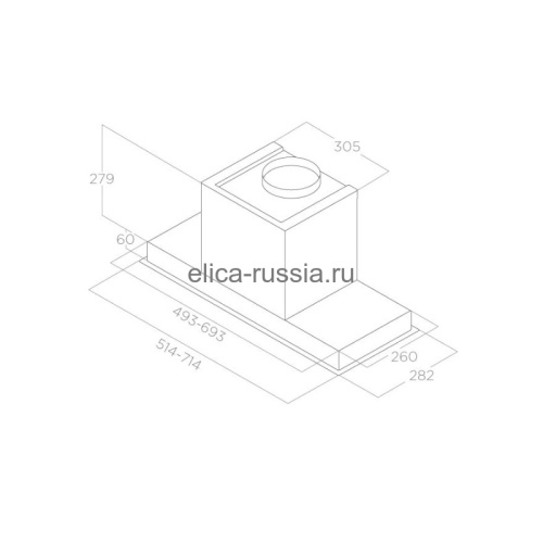 HIDDEN2.0IX/A/90-PRF0095073A Вытяжки ELICA/ Электрическая, Встраиваемая, 90 см,электронное управление, 1300 куб. м. , нержавеющая сталь фото 2