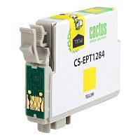 -/ Картридж струйный Cactus CS-EPT1284 T1284 желтый (7мл) для Epson Stylus S22/S125/SX420/SX425/Office