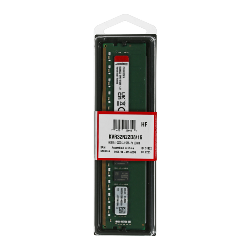 KVR32N22D8/16WP Память оперативная/ Kingston 16GB 3200MHz DDR4 DIMM Non-ECC CL22 2Rx8 (Select Regions ONLY) фото 3