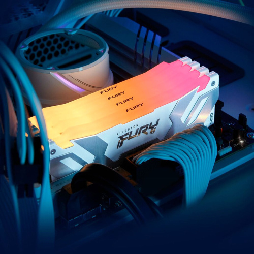 KF580C38RWA-16 Память оперативная/ Kingston 16GB 8000MT/s DDR5 CL38 DIMM FURY Renegade RGB White XMP фото 6