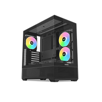 Корпус ПК без блока питания/ Case SAMA V40 Black, Midi-Tower, TG, 6x120mm ARGB, 2xUSB 3.0 + 1xUSB 3.1 Type-C, ATX, mATX, mITX Black