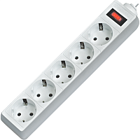 99483 Сетевой фильтр Defender ES 5 5 м, белый, 5 розеток/ Surge Protector Defender ES 5 5m, white, 5 outlets