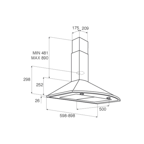AIRJENNYTC-S60INX-10-PRF0168202 Вытяжки JET AIR/ Купольная, 60 см, 990 куб. м. , нержавеющая сталь фото 4