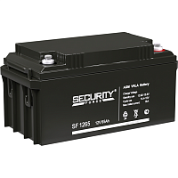 SF1265 Аккумуляторная батарея/ SECURITY FORCE SF series battery, SF 1265, voltage 12V, capacity 65Ah (discharge 20 hours), max. discharge current (5 sec.) 50A, max. charge current 18A, AGM type lead acid, M6 bolt terminals, LxWxH 350x166x177mm., weight 18