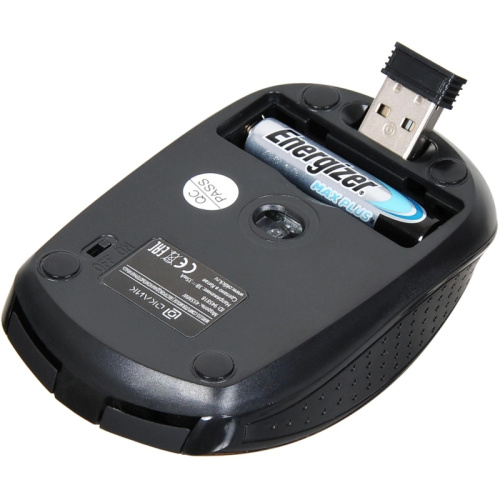 945818 Мышь Oklick 455MW черный оптическая 1600dpi беспров. USB для ноутбука 6but (945818) фото 11