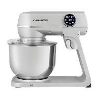 MF-423SS Миксер планетарный MAUNFELD/ Миксер планетарный, мощность 1800 Вт, объем чаши 6.5 л, 3 насадки, 10 скоростей, Крюк для теста, насадка для замешивания, венчик, крышка для чаши, цвет серебристый