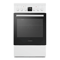 MEC57CW08TD Плита электрическая MAUNFELD/ Электрическая стеклокерамическая плита, 50 см, Варочная поверхность стеклокерамика, духовка электро, 9 функция, 59 л, цвет белый