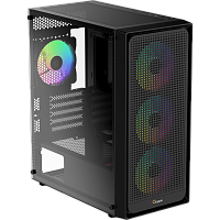 Gamma-C50-BKG400XX-GL Корпус ПК без блока питания/ Case Ocypus Gamma C50 BK ARGB, Mini-Tower, TG, 4x120mm ARGB, 1xUSB-A 3.0 + 2xUSB 2.0, mATX, mITX Black