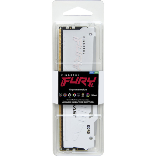 KF560C36BWEA-32 Память оперативная/ Kingston 32GB 6000MT/s DDR5 CL36 DIMM FURY Beast White RGB EXPO фото 5