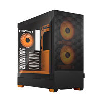FD-C-POR1A-05 Корпус ПК без блока питания/ Case Fractal Design Pop Air RGB Orange Core TG Clear Tint, Midi-Tower, 3x120mm RGB, 2xUSB-A 3.2 ATX, mATX, mITX Black/Orange