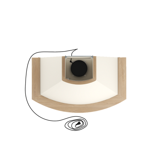 943816 GOOD, Кухонная вытяжка ELIKOR Ротонда 90П-1000-П3Д бежевый/дуб неокр фото 5