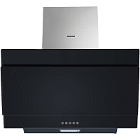 DH60.0GE Вытяжки Graude/ Наклонная вытяжка, 60см, 550м3/ч, кнопочное управление, черное стекло/нержавеющая сталь