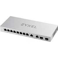 XGS1010-12-ZZ0102F Коммутатор/ Switch Zyxel XGS1010-12, 8xGE, 2x1/2.5GE, 2xSFP+, desktop, silent