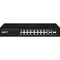 NS-SW-18G2G-L Управляемый (L2+) коммутатор Gigabit Ethernet на 18 RJ45 + 2 GE SFP порта/ Коммутатор Gigabit Ethernet управляемый на 18 RJ45 + 2 GE SFP порта. Порты: 18 x GE (10/100/1000 Base-T)
