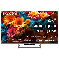 43Q67H 43", Ultra HD, QLED, 300Nit, Google TV, DVB-T2/C/S2, 2.0 ch Sound 10W*2 Dolby Atmos, 120Hz, 3 HDMI, 2 USB, Digital Audio Output, LAN, Composite output, CI, Выход для наушников, Central stand, 2025