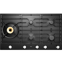 Встраиваемые газовые панели ASKO/ Арт. 476659 ; Газ,  4.8х90x59.6 см, гибридные конфоки А+, 1 конфорка Super Vario Wok, независимая, чугунные решетки, круглая решетка для приготовления на WOK-конфорке, автоподжиг, газконтроль, антрацит