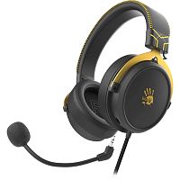 M590ISPORTSLIME Наушники с микрофоном A4Tech Bloody M590i желтый/серый 1м мониторные USB оголовье (M590I SPORTS LIME)