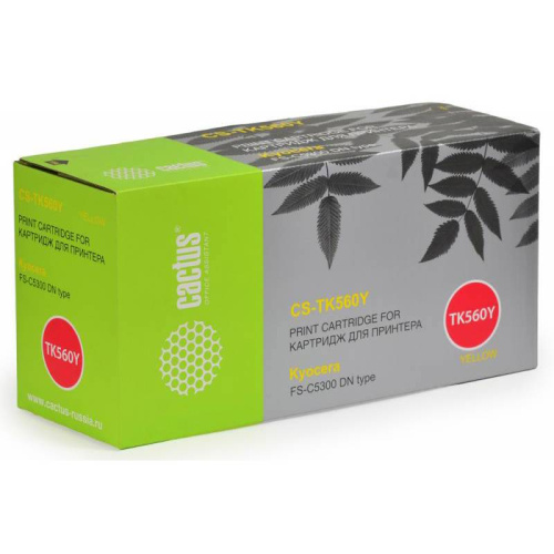 -/ Картридж лазерный Cactus CS-TK560Y TK-560 желтый (10000стр.) для Kyocera FS-C5300DN -/ Картридж лазерный Cactus CS-TK560Y TK-560 желтый (10000стр.) для Kyocera FS-C5300DN