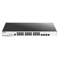 DGS-3000-28LP/B1A Коммутатор/ DGS-3000-28LP/B Managed L2 Switch 24x1000Base-T PoE, 4x1000Base-X SFP, PoE Budget 193W, Surge 6KV, CLI, RJ45 Console, RPS, Dying Gasp
