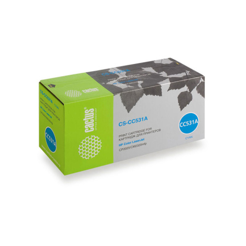 -/ Картридж лазерный Cactus CS-CC531A CC531A голубой (2800стр.) для HP CLJ CP2025/CM2320 фото 4