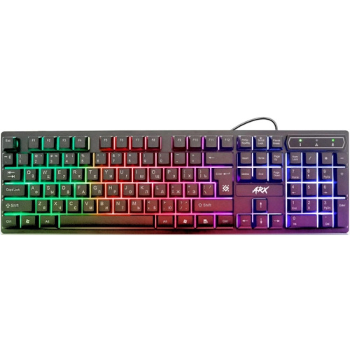 45196 Клавиатура Defender Arx GK-196L RU черный USB for gamer LED 45196 Клавиатура Defender Arx GK-196L RU черный USB for gamer LED