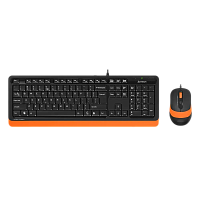 F1010ORANGE Клавиатура + мышь A4Tech Fstyler F1010 клав:черный/оранжевый мышь:черный/оранжевый USB Multimedia (F