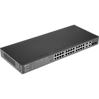 SL2428P Коммутатор/ 24-Port L2 Switch 10/100Mbps + 4-port Gigabit with 24-port PoE+, PoE budget up to 250W, support PoE power management, with abundant L2 features,1U rack mountable, full managed via web UI/CLI/SSH/Telnet/SNMP
